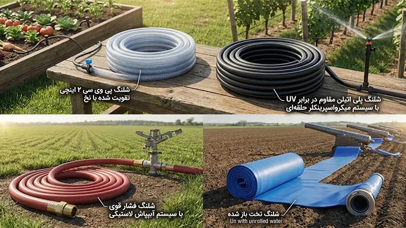 معرفی انواع شیلنگ آبیاری