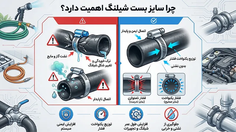 چرا سایز بست شیلنگ اهمیت دارد