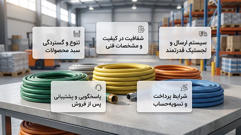 فاکتورهای انتخاب بهترین مرکز پخش عمده شیلنگ آب